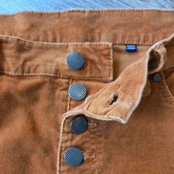 Cabi High Rise Skinny Corduroy Pants Ginger Brown Button Fly Size 6 - Picture 5 of 9